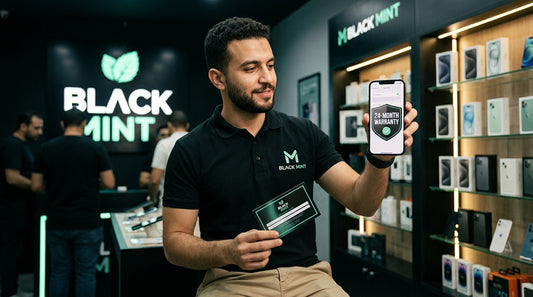 Black Mint 24-month warranty certificate for Minted devices