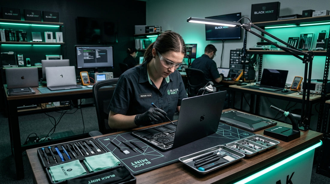 Inside Black Mint lab MacBook refurbishment process behind the scenes
