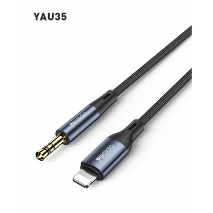 Yesido YAU35 Lightning to 3.5mm Aux Audio Cable, 1m Nylon Braided