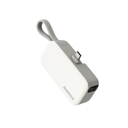 Momax 1-Power Mini 5000mAh 20W PD Power Bank with Built-in Foldable USB-C Connector