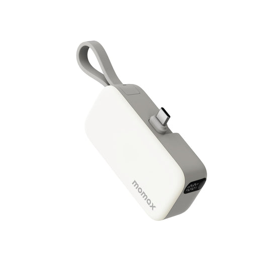 Momax 1-Power Mini 5000mAh 20W PD Power Bank with Built-in Foldable USB-C Connector