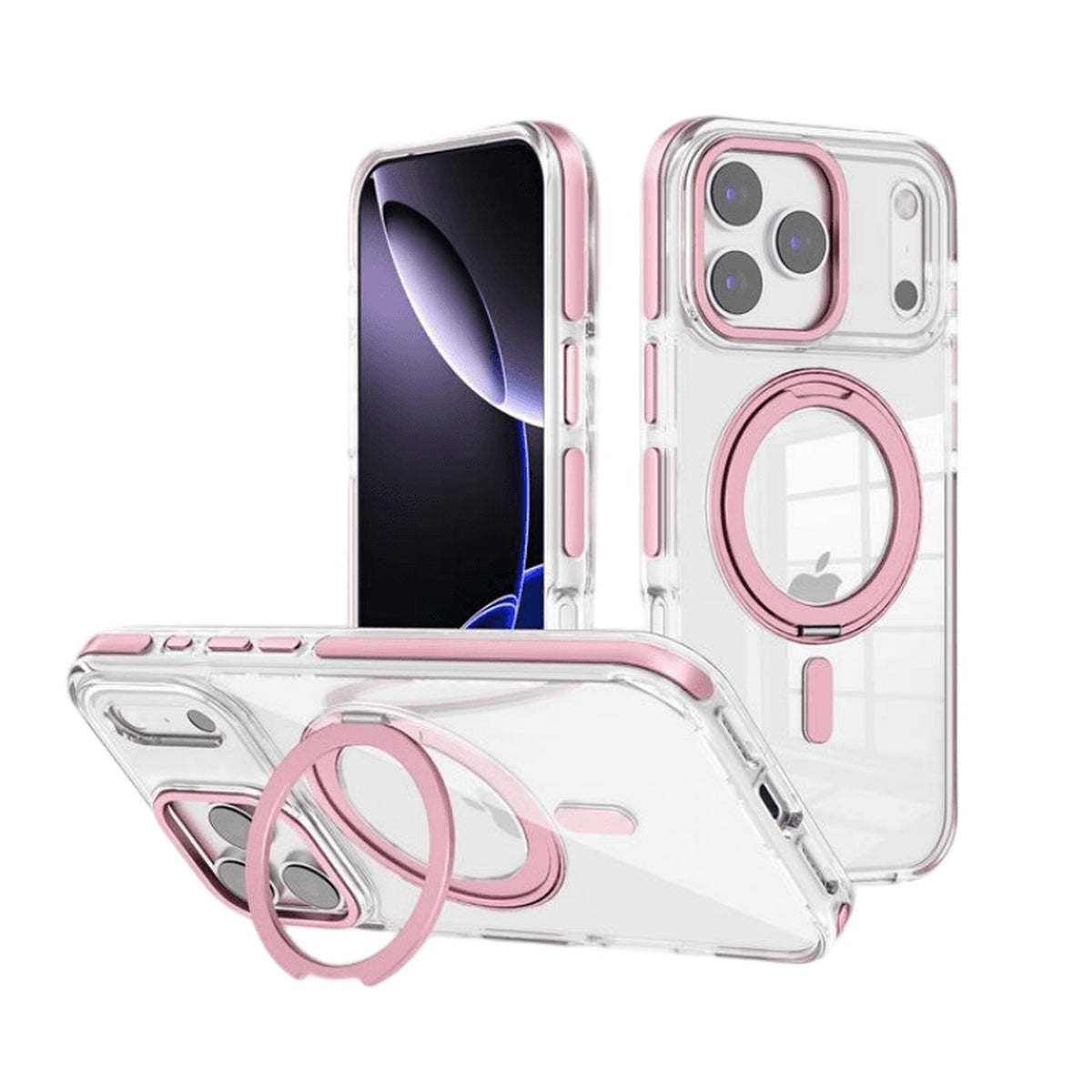 MagSafe Case Cover with Stand for iPhone 12 to iPhone 16 Pro Max
