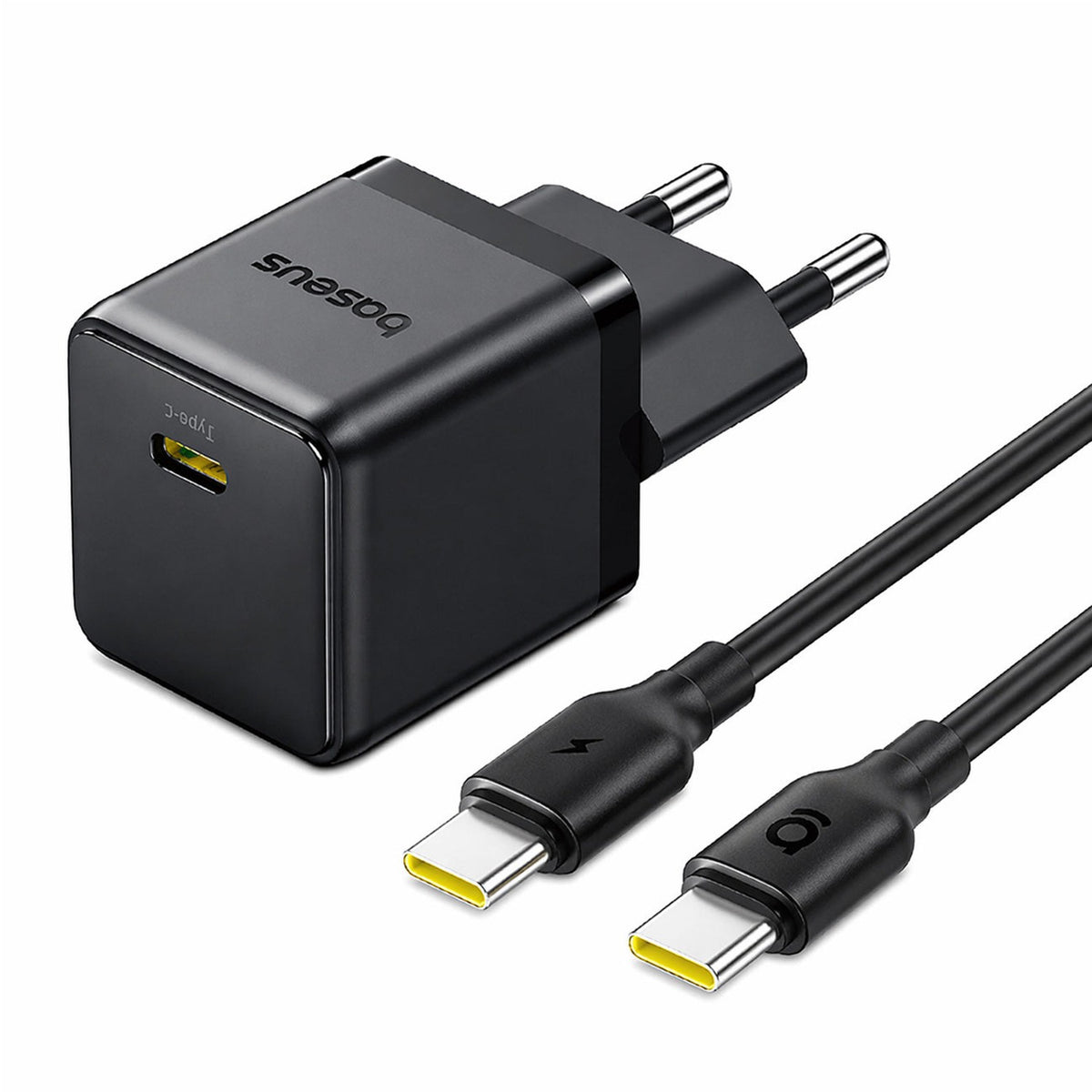 Baseus Palm 20W USB-C PD Fast Charger with USB-C to USB-C 60W Cable, 1 m, EU Plug