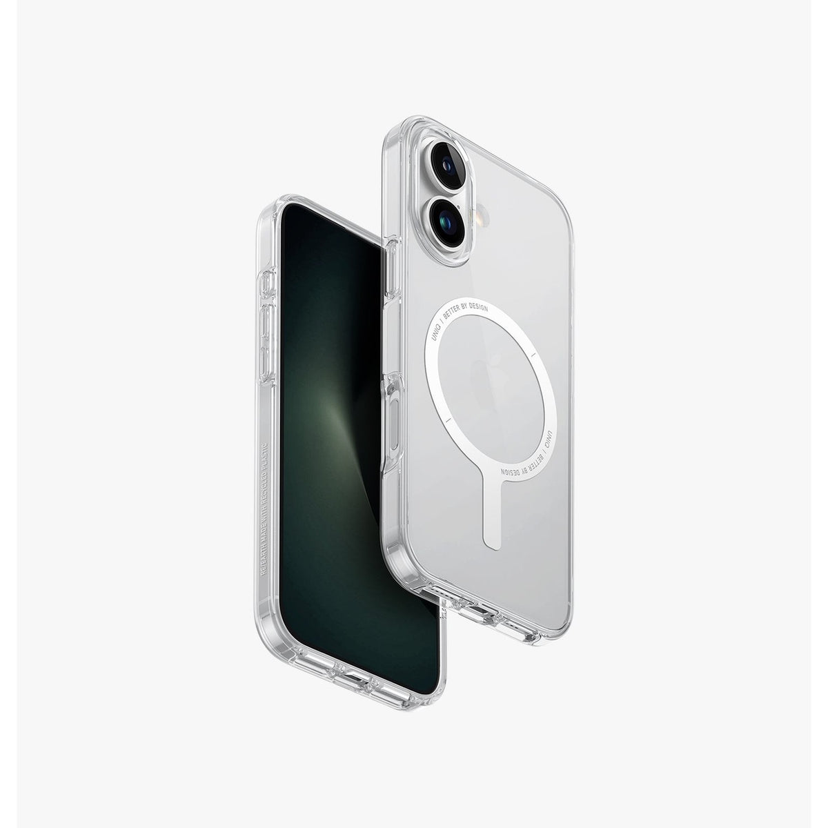 Uniq Clario Eco-Friendly MagClick Clear Case for iPhone 16 (2)