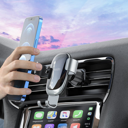 Yesido C122 Gravity Car Phone Holder, Air Vent Mount, Aluminum Alloy (2)